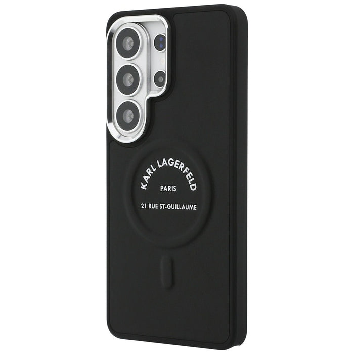 Karl Lagerfeld Embossed Ring RSG Logo MagSafe Case for Samsung Galaxy S26 Ultra - Black