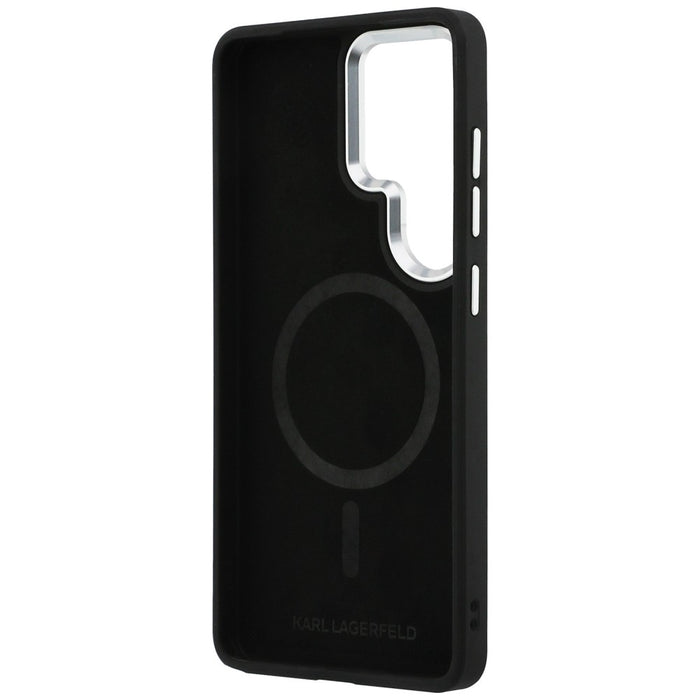 Karl Lagerfeld Embossed Ring RSG Logo MagSafe Case for Samsung Galaxy S26 Ultra - Black