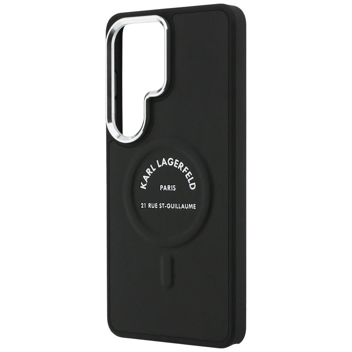Karl Lagerfeld Embossed Ring RSG Logo MagSafe Case for Samsung Galaxy S26 Ultra - Black