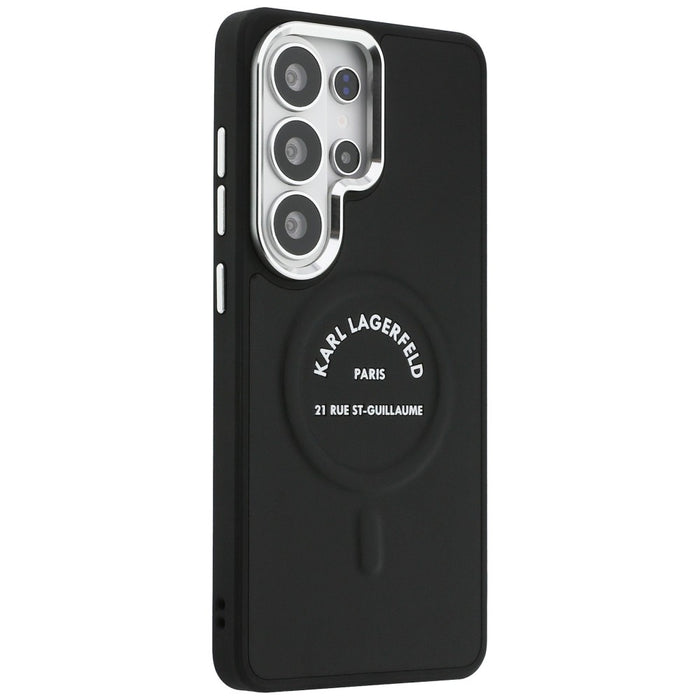 Karl Lagerfeld Embossed Ring RSG Logo MagSafe Case for Samsung Galaxy S26 Ultra - Black