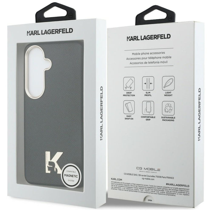 Karl Lagerfeld K Metal Logo MagSafe Case for Samsung Galaxy S26 - Black