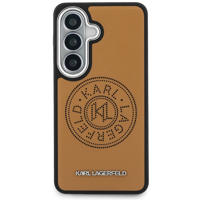 Karl Lagerfeld Perforated KL MagSafe Case for Samsung Galaxy S26 - Brown