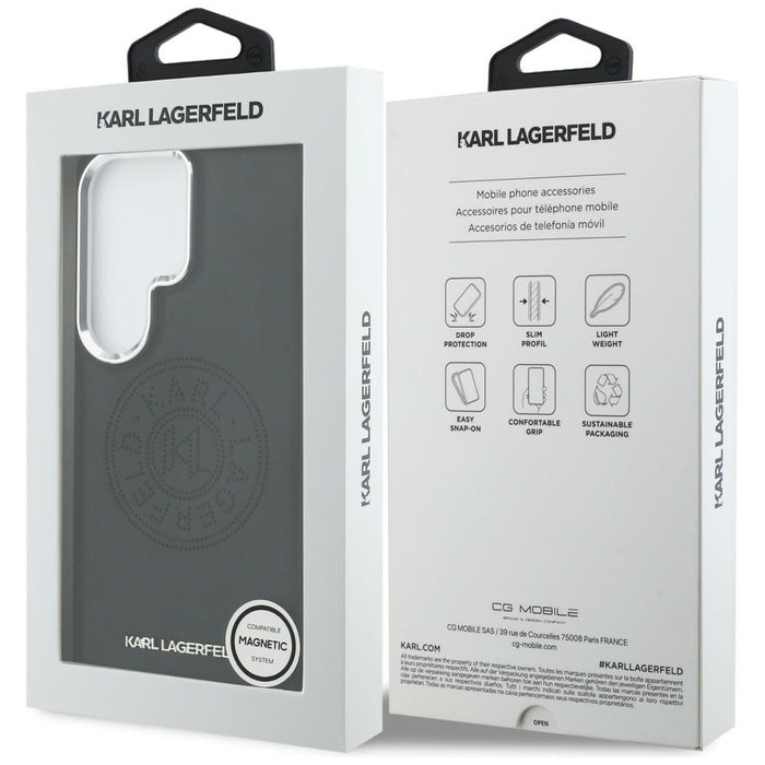 Karl Lagerfeld Perforated KL MagSafe Case for Samsung Galaxy S26 Ultra - Black