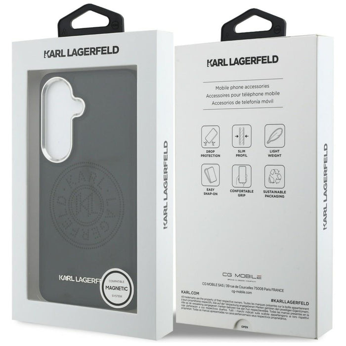 Karl Lagerfeld Perforated KL MagSafe Case for Samsung Galaxy S26+ - Black