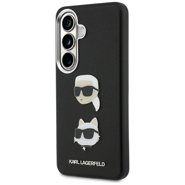 Karl Lagerfeld Saffiano Double Heads Metal Case for Samsung Galaxy S26 - Black