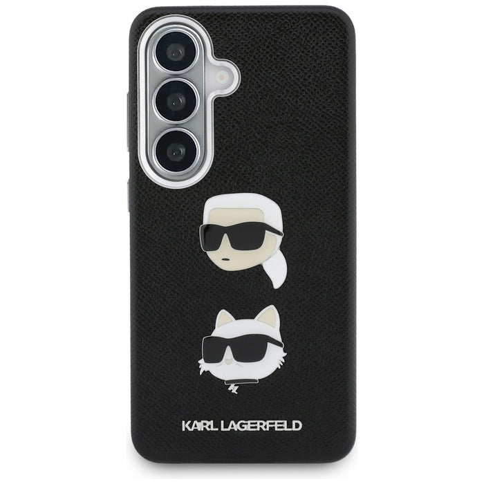 Karl Lagerfeld Saffiano Double Heads Metal Case for Samsung Galaxy S26 - Black