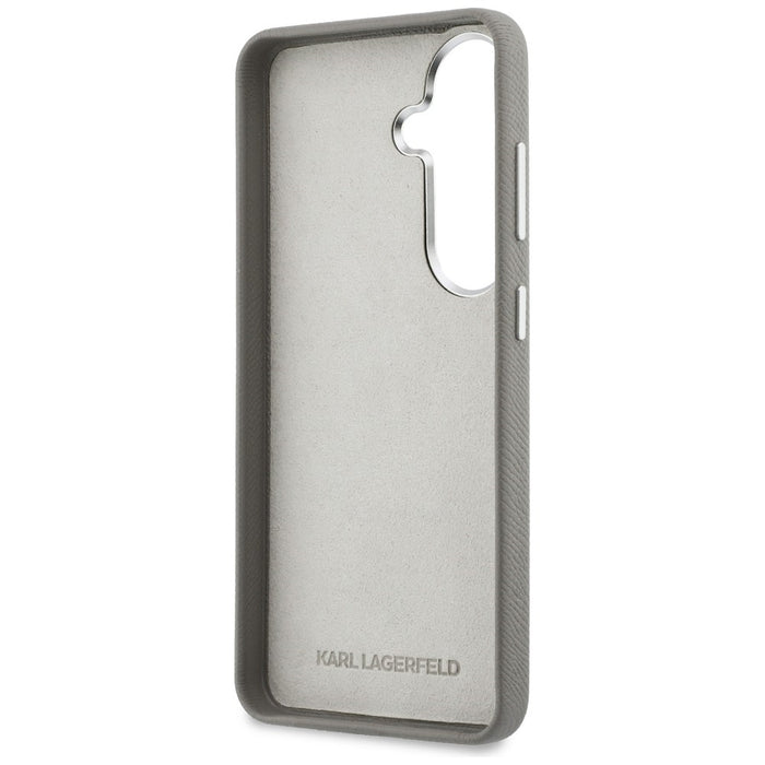 Karl Lagerfeld Saffiano Double Heads Metal case for Samsung Galaxy S26 - silver