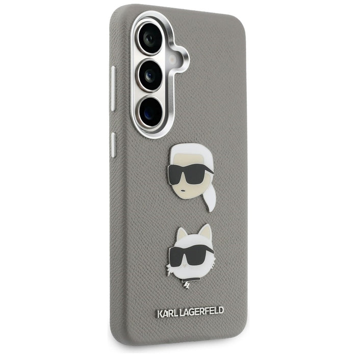 Karl Lagerfeld Saffiano Double Heads Metal case for Samsung Galaxy S26 - silver