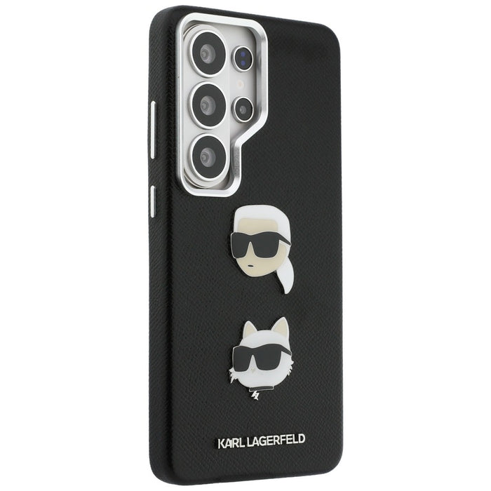 Karl Lagerfeld Saffiano Double Heads Metal Case for Samsung Galaxy S26 Ultra - Black