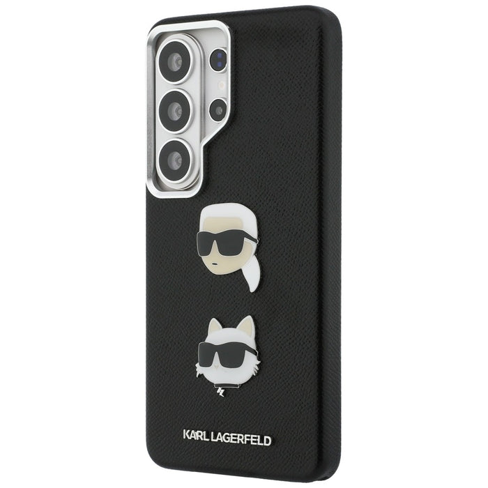Karl Lagerfeld Saffiano Double Heads Metal Case for Samsung Galaxy S26 Ultra - Black