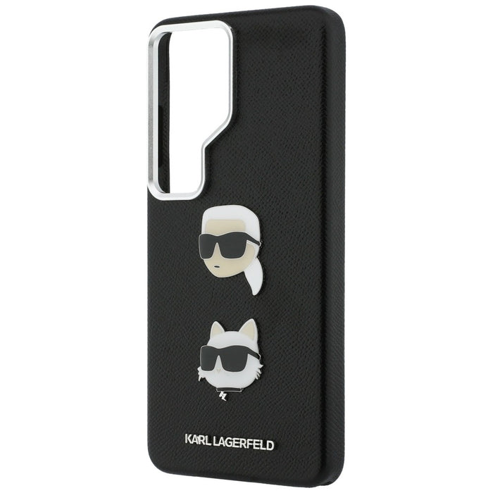 Karl Lagerfeld Saffiano Double Heads Metal Case for Samsung Galaxy S26 Ultra - Black