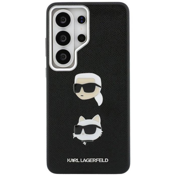 Karl Lagerfeld Saffiano Double Heads Metal Case for Samsung Galaxy S26 Ultra - Black