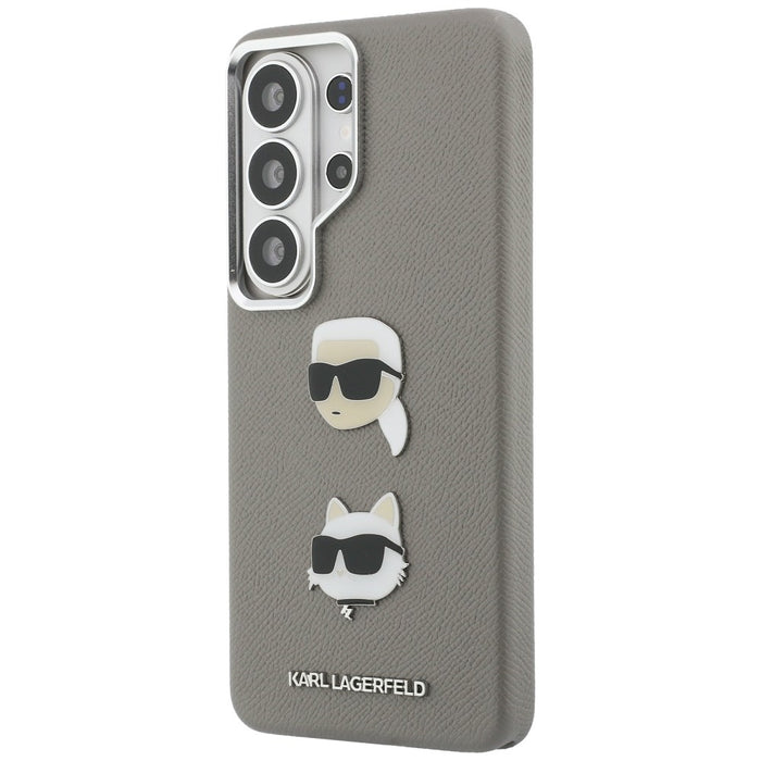 Karl Lagerfeld Saffiano Double Heads Metal case for Samsung Galaxy S26 Ultra - silver