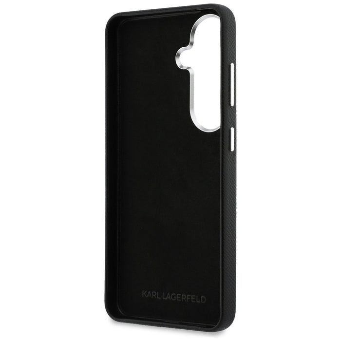 Karl Lagerfeld Saffiano Double Heads Metal Case for Samsung Galaxy S26+ - Black
