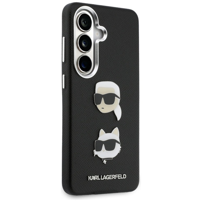 Karl Lagerfeld Saffiano Double Heads Metal Case for Samsung Galaxy S26+ - Black