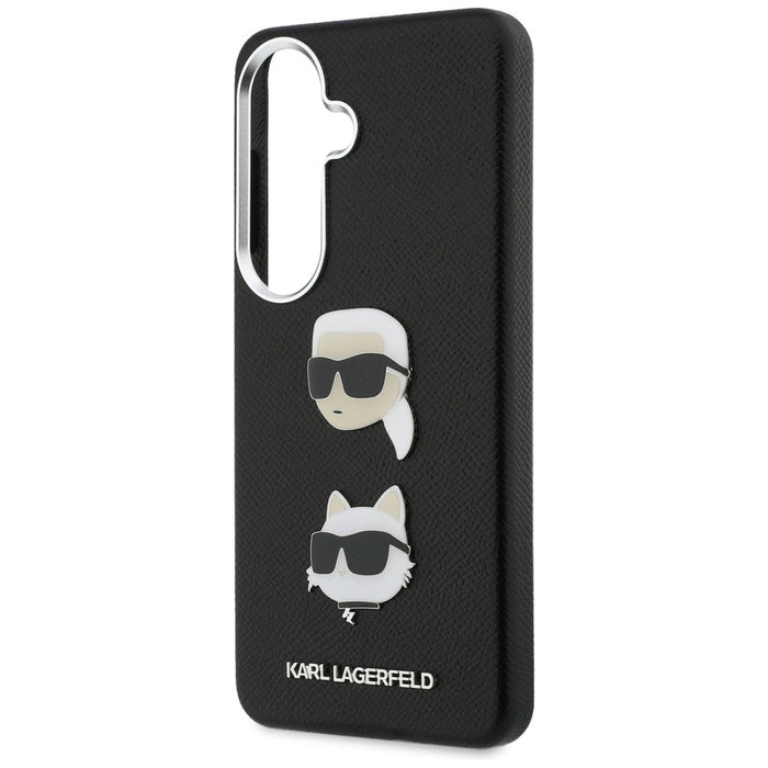 Karl Lagerfeld Saffiano Double Heads Metal Case for Samsung Galaxy S26+ - Black