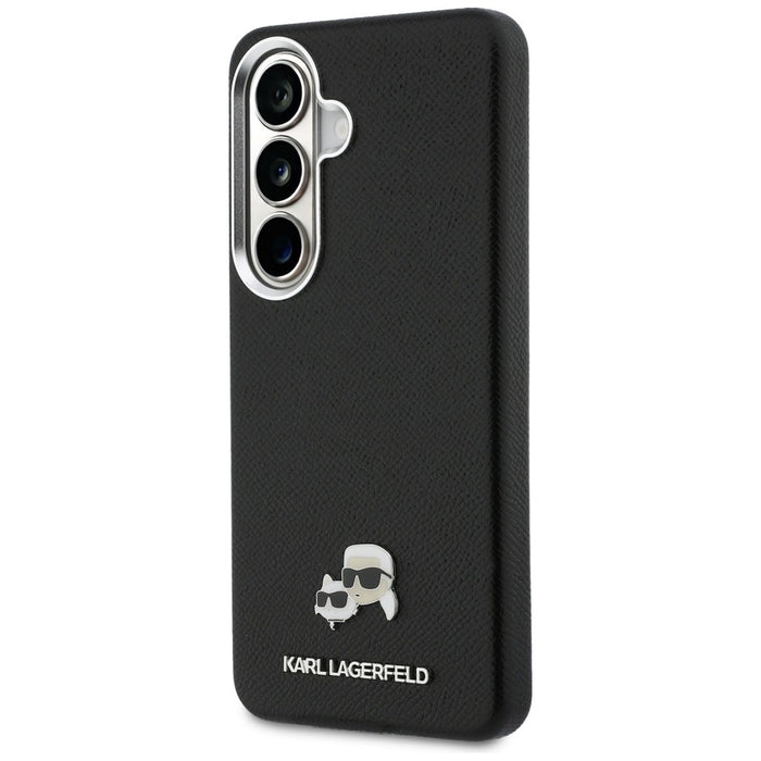 Karl Lagerfeld Saffiano KC Metal Logo MagSafe Case for Samsung Galaxy S26 Black