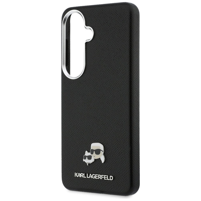 Karl Lagerfeld Saffiano KC Metal Logo MagSafe Case for Samsung Galaxy S26 Black