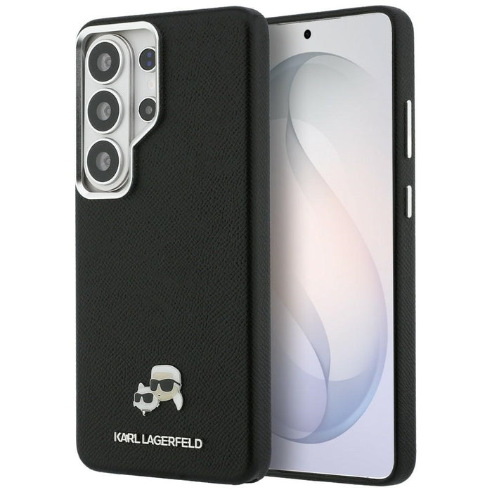 Karl Lagerfeld Saffiano KC Metal Logo MagSafe Case for Samsung Galaxy S26 Ultra Black