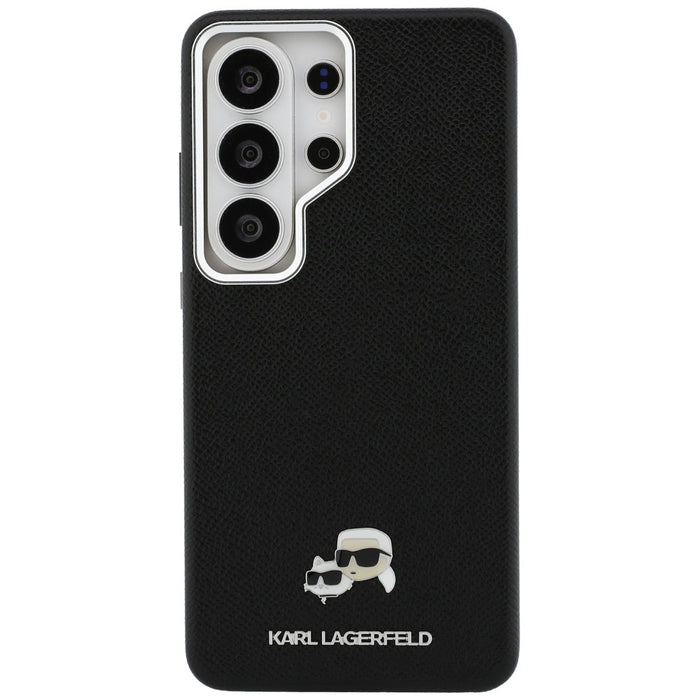Karl Lagerfeld Saffiano KC Metal Logo MagSafe Case for Samsung Galaxy S26 Ultra - Black