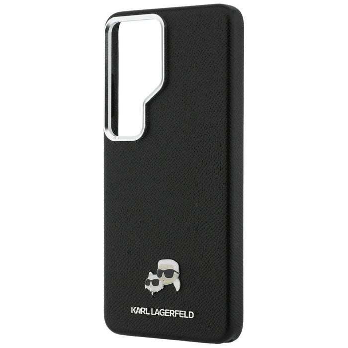Karl Lagerfeld Saffiano KC Metal Logo MagSafe Case for Samsung Galaxy S26 Ultra - Black