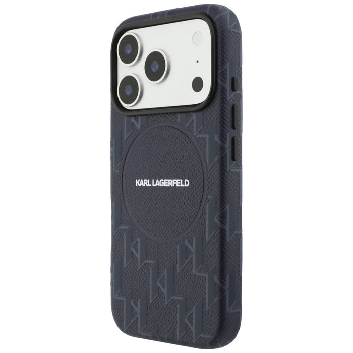 Karl Lagerfeld Monogram Logo MagSafe Case for iPhone 17 Pro - Blue