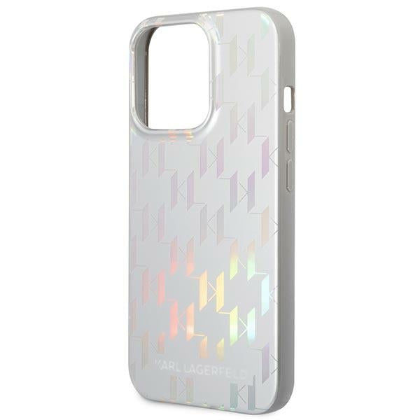 Karl Lagerfeld Karl Lagerfeld Monogram Iridescent case for iPhone 14 Pro - silver