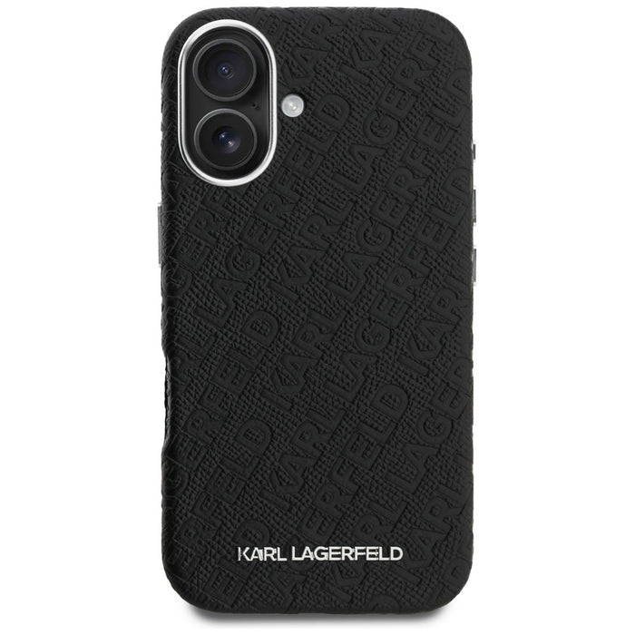 Karl Lagerfeld FW Stamped Karl MagSafe iPhone 16 Case - Black