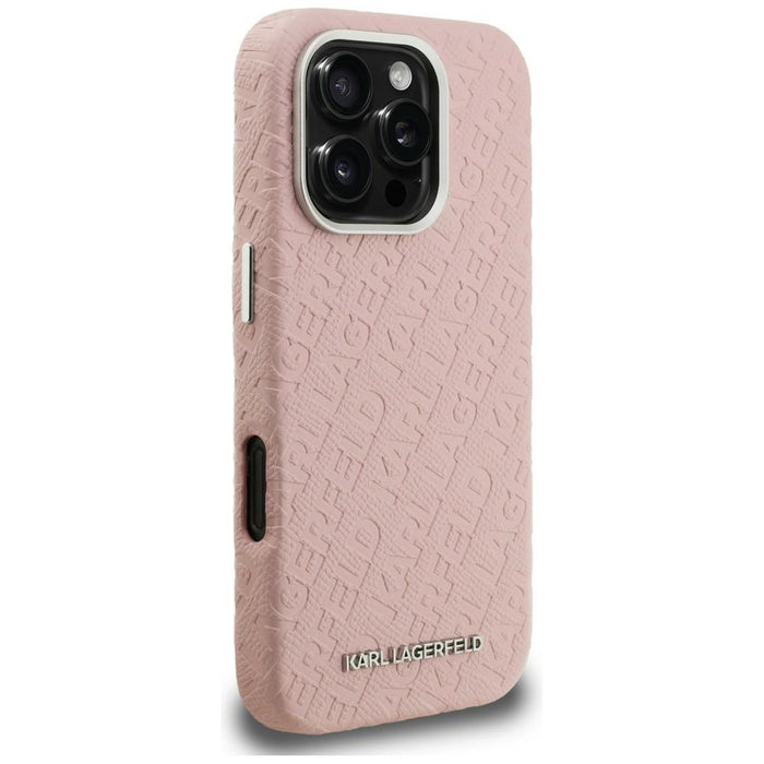 Karl Lagerfeld FW Stamped Karl MagSafe Case for iPhone 16 Pro Max - Pink