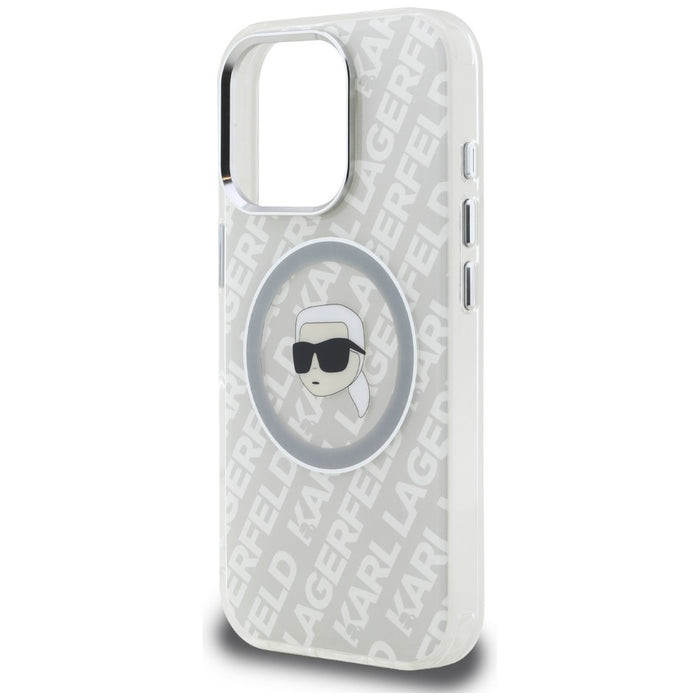 Karl Lagerfeld IML Karl Head Logo MagSafe Case for iPhone 16 Pro Max - Gray