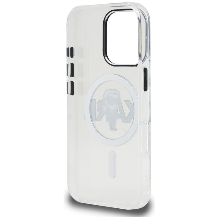 Karl Lagerfeld IML Karl Sketch Logo MagSafe Case for iPhone 16 Pro Max - Clear