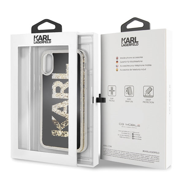 Karl Lagerfeld Karl Logo Glitter iPhone X/Xs Case - Black