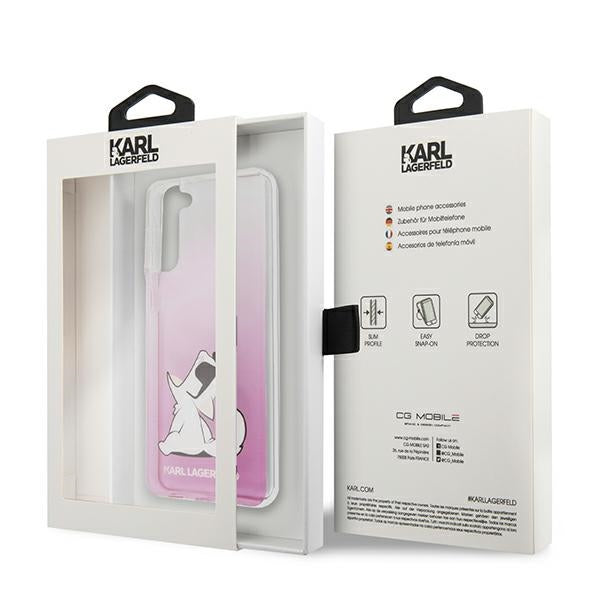 Karl Lagerfeld Choupette Fun Case for Samsung Galaxy S21+ - Pink