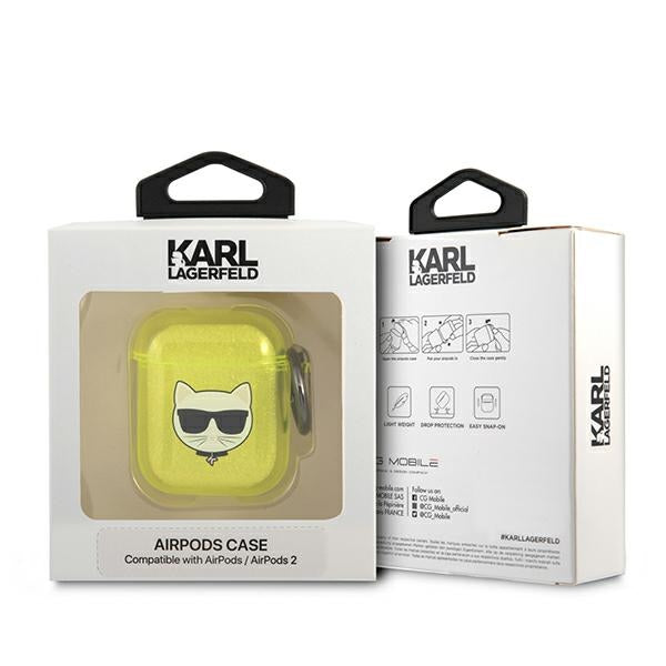 Karl Lagerfeld Choupette Case for AirPods 1/2 - Yellow