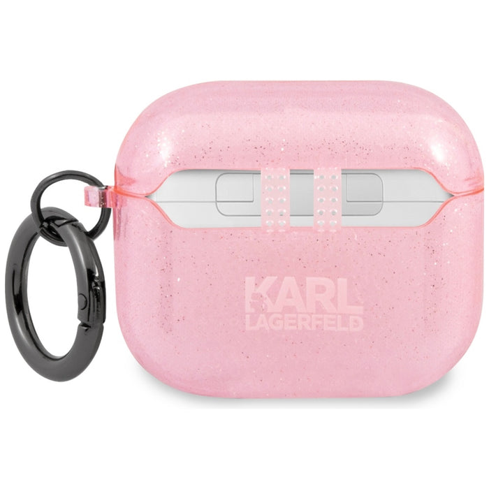 Karl Lagerfeld Glitter Choupette Case for AirPods 3 - Pink