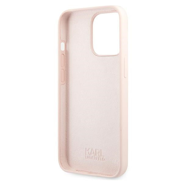 Karl Lagerfeld Silicone Karl&amp;Choupette Case for iPhone 13 Pro / iPhone 13 - Light Pink