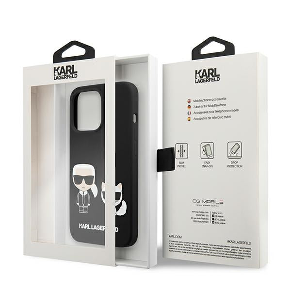Karl Lagerfeld KLHCP13LSSKCK iPhone 13 Pro / 13 6.1" hardcase black/black Silicone Karl &amp; Choupette
