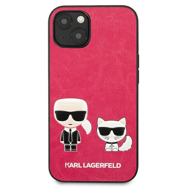 Karl Lagerfeld Ikonik Karl&amp;Choupette iPhone 13 mini case - fuchsia