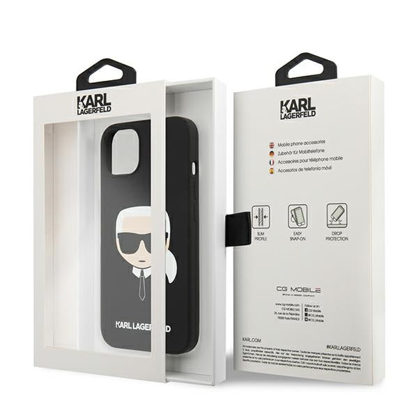 Karl Lagerfeld KLHCP13SSLKHBK iPhone 13 mini 5,4" czarny/black hardcase Silicone Karl's Head
