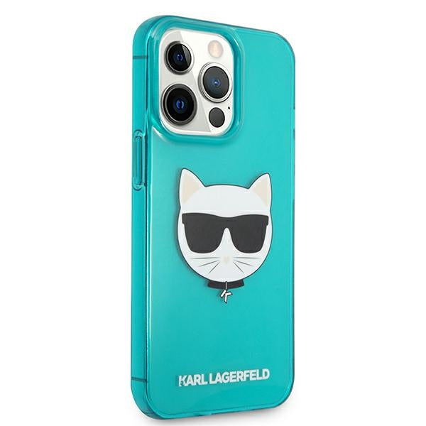 Karl Lagerfeld KLHCP13LCHTRB iPhone 13 Pro / 13 6.1" blue/blue hardcase Glitter Choupette Fluo