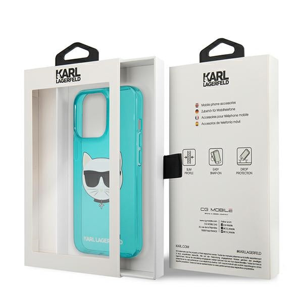 Karl Lagerfeld KLHCP13LCHTRB iPhone 13 Pro / 13 6.1" blue/blue hardcase Glitter Choupette Fluo