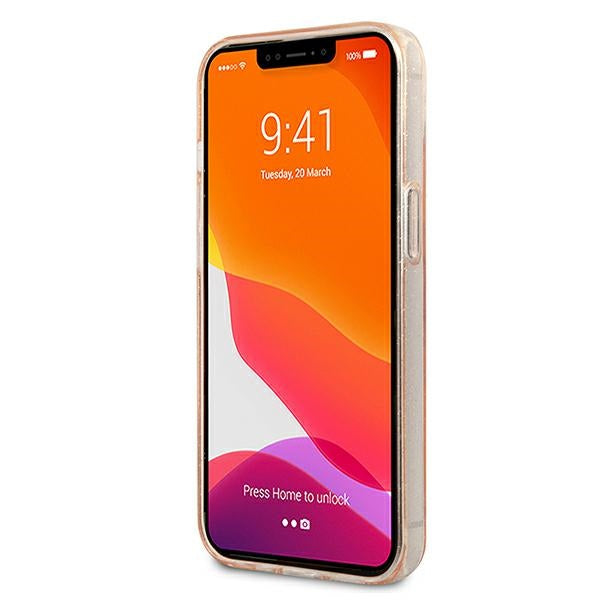 Karl Lagerfeld Glitter Karl&#39;s &amp; Choupette Head Case for iPhone 13 mini - Gold