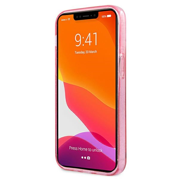 Karl Lagerfeld Glitter Karl&#39;s Head Case for iPhone 13 mini - Pink