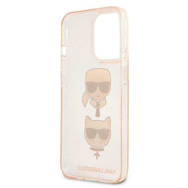 Karl Lagerfeld KLHCP13XKCTUGLGO iPhone 13 Pro Max 6,7" złoty/gold hardcase Glitter Karl`s & Choupette
