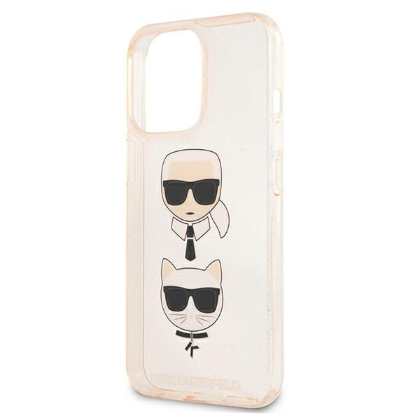 Karl Lagerfeld KLHCP13XKCTUGLGO iPhone 13 Pro Max 6,7" złoty/gold hardcase Glitter Karl`s & Choupette