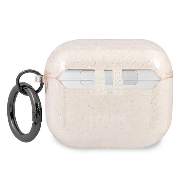 Karl Lagerfeld Glitter Karl's Head Case for AirPods 3 - Gold