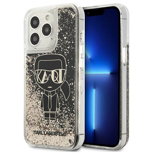 Karl Lagerfeld Liquid Glitter Gatsby Case for iPhone 13 Pro / iPhone 13 - Black