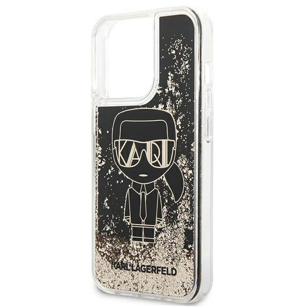 Karl Lagerfeld Liquid Glitter Gatsby Case for iPhone 13 Pro / iPhone 13 - Black