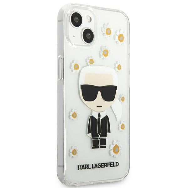 Karl Lagerfeld Flower Ikonik Karl Case for iPhone 13 mini - Transparent