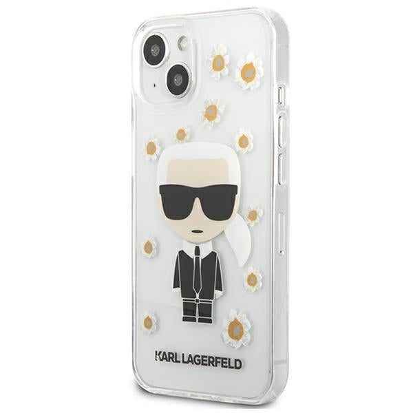 Karl Lagerfeld Flower Ikonik Karl Case for iPhone 13 mini - Transparent
